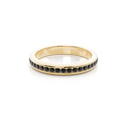 Eternity Schwarze Diamant Ring in einer Kanalfassung 