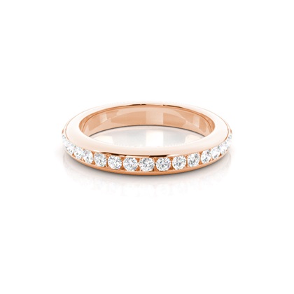 Rose Gold Diamond Anniversary Rings