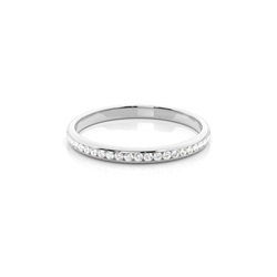 Channel Setting Round Diamond Three Quarter Eternity Ring