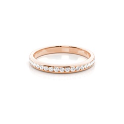 Channel Setting Round Diamond Three Quarter Eternity Ring