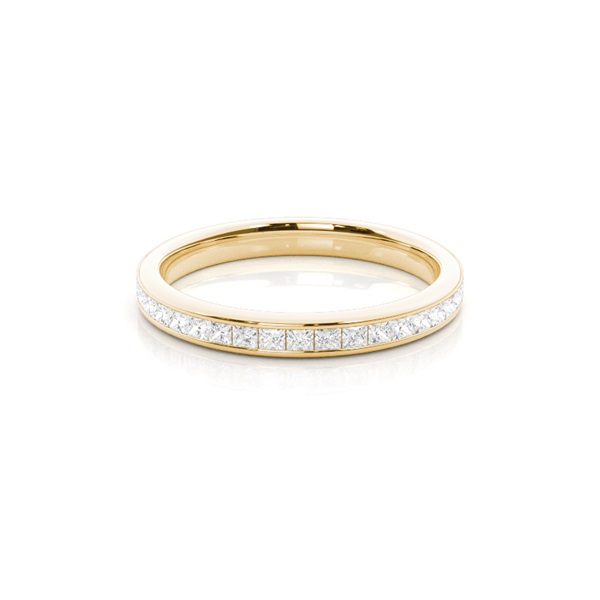 Channel Setting Princess Diamond Three Quarter Eternity Ring