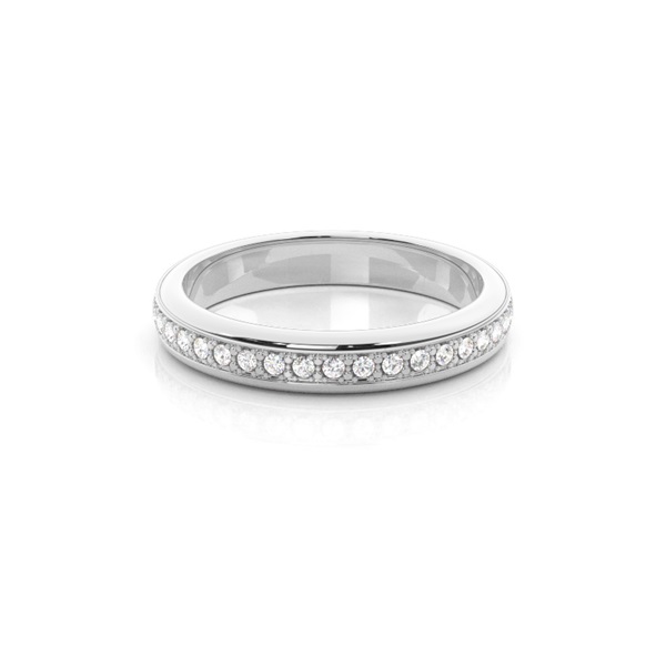 3.30mm Pave Setting Full Eternity Diamond Ring
