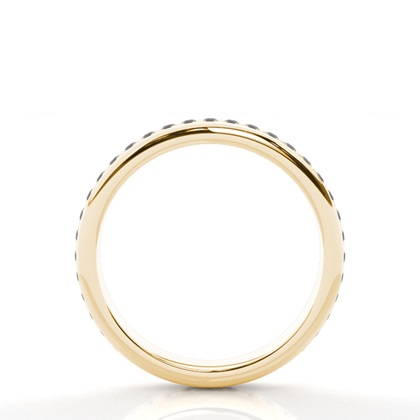 Eternity Schwarze Diamant Ring in einer Pavefassung