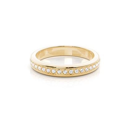 Full Eternity Yellow Gold Diamond Rings