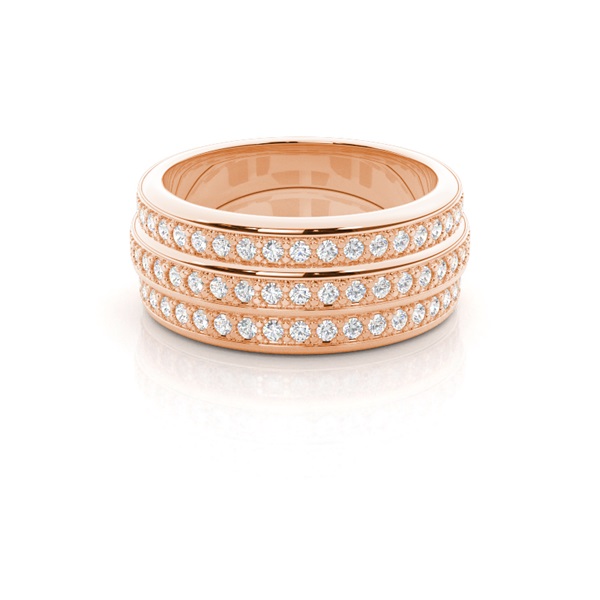 8.40mm Pave Setting Full Eternity Diamond Ring