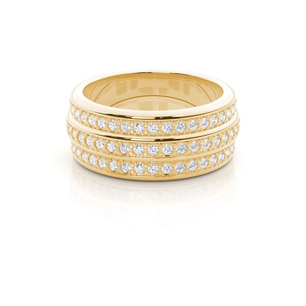 8.40mm Pave Setting Full Eternity Diamond Ring