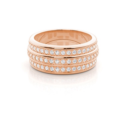 Rose Gold Full Eternity Diamond Rings