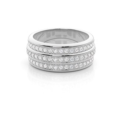 Eternity Diamant Ring in einer Pavefassung