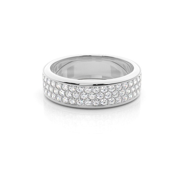 4.80mm Pave Setting Full Eternity Diamond Ring