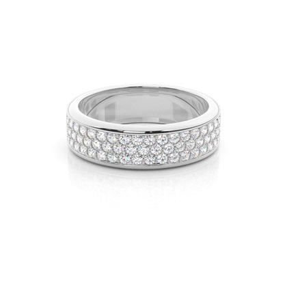 4.80mm Pave Setting Full Eternity Diamond Ring