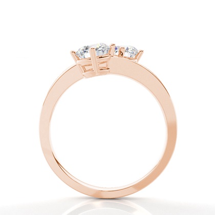 Rose Gold Toi Et Moi Rings Diamond