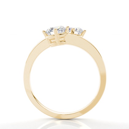 Yellow Gold Toi Et Moi Rings Diamond