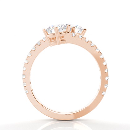 Rose Gold Toi Et Moi Rings Diamond