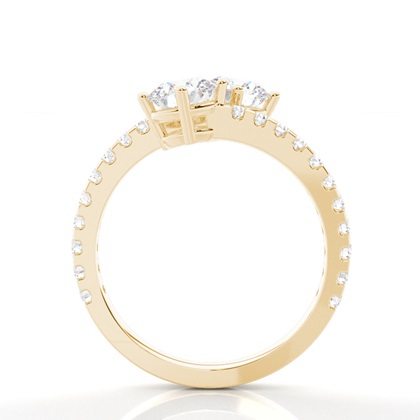 Yellow Gold Toi Et Moi Rings Diamond