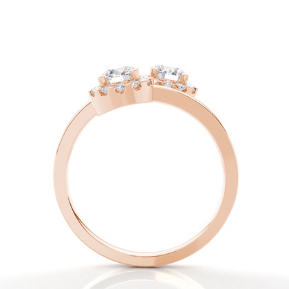 Rose Gold Toi Et Moi Rings Diamond