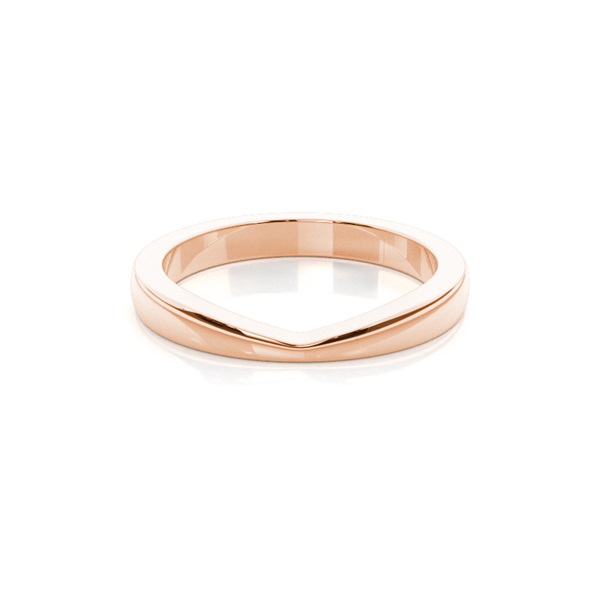 2.3mm Flat Profile Plain Shaped Wedding Band