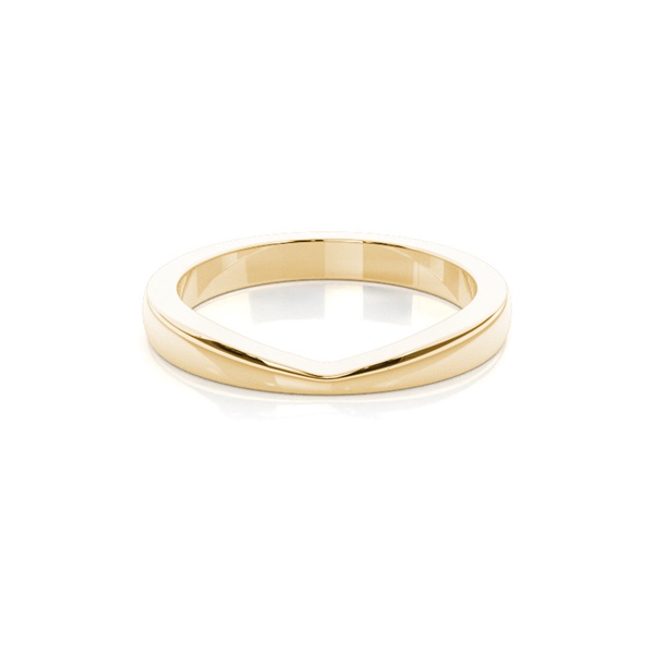 2.3mm Flat Profile Plain Shaped Wedding Band