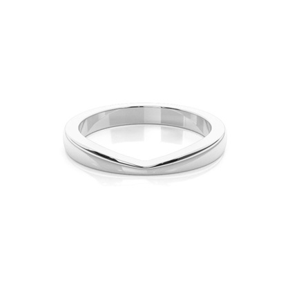 2.3mm Flat Profile Plain Shaped Wedding Band