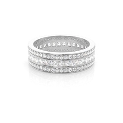 Diamant Memoire Ring in einer Kanalfassung