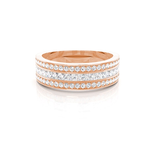 Channel Setting Half Eternity Diamond Ring