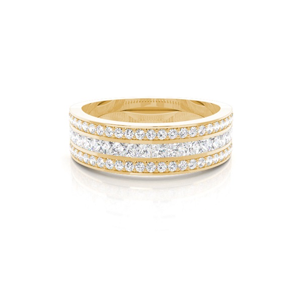 Channel Setting Half Eternity Diamond Ring