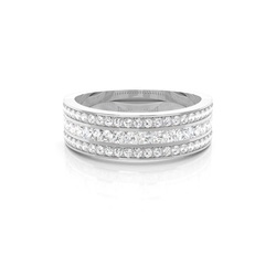 Channel Setting Half Eternity Diamond Ring