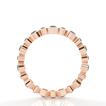 Full Bezel Setting Full Eternity Black Diamond Ring