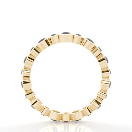 Full Bezel Setting Full Eternity Black Diamond Ring