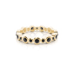 Full Bezel Setting Full Eternity Black Diamond Ring