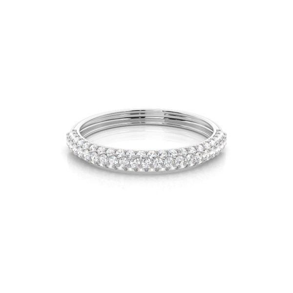 Diamant Halb Memoirering in einer Pavefassung