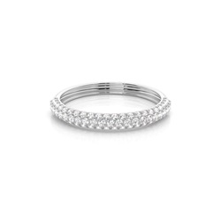 Pave Setting Half Eternity Diamond Ring
