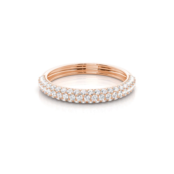 Pave Setting Half Eternity Diamond Ring
