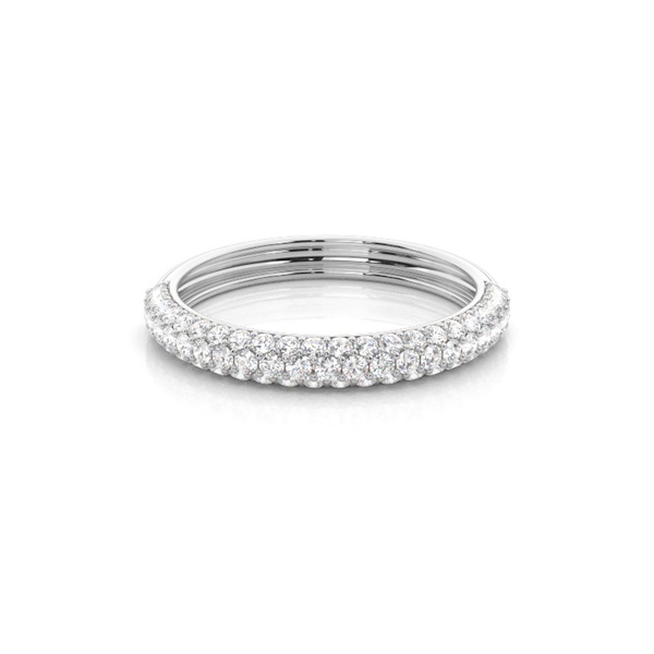 Pave Setting Half Eternity Diamond Ring