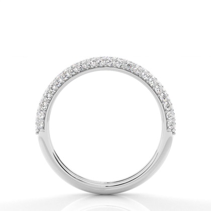 Pave Setting Half Eternity Diamond Ring