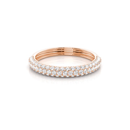 Rose Gold Diamond Anniversary Rings