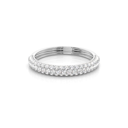 Pave Setting Half Eternity Diamond Ring