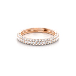 Pave Setting Half Eternity Diamond Ring