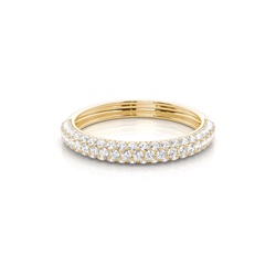 Pave Setting Half Eternity Diamond Ring