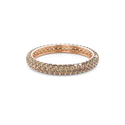 Round Champagne Diamond Rings