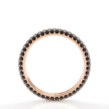 Voller Eternity-Ring mit schwarzen Diamanten