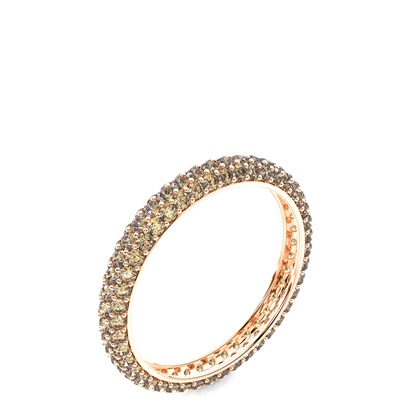 Round Rose Gold Champagne Diamond Rings
