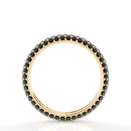 Voller Eternity-Ring mit schwarzen Diamanten