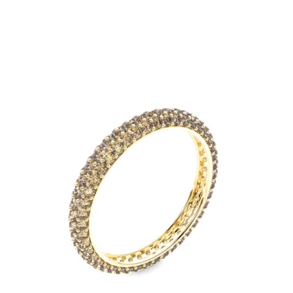 Round Yellow Gold Champagne Diamond Rings