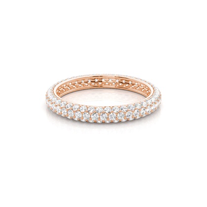 Rose Gold Full Eternity Diamond Rings