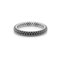 Voller Eternity-Ring mit schwarzen Diamanten