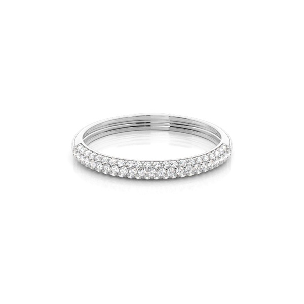 Pave Setting Half Eternity Diamond Ring