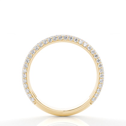 Round Yellow Gold Eternity Diamond Rings