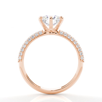 Rose Gold Side Stone Diamond Rings
