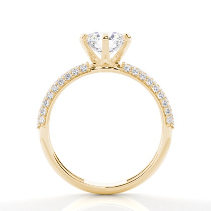 Yellow Gold Side Stone Diamond Rings