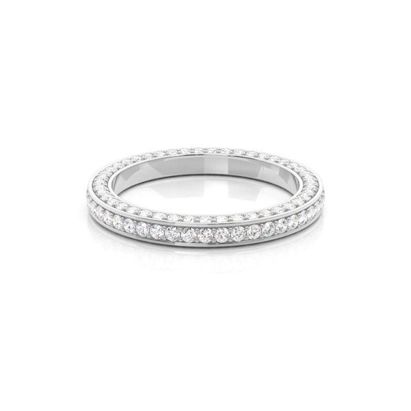 2.40mm Pave Setting Full Eternity Diamond Ring